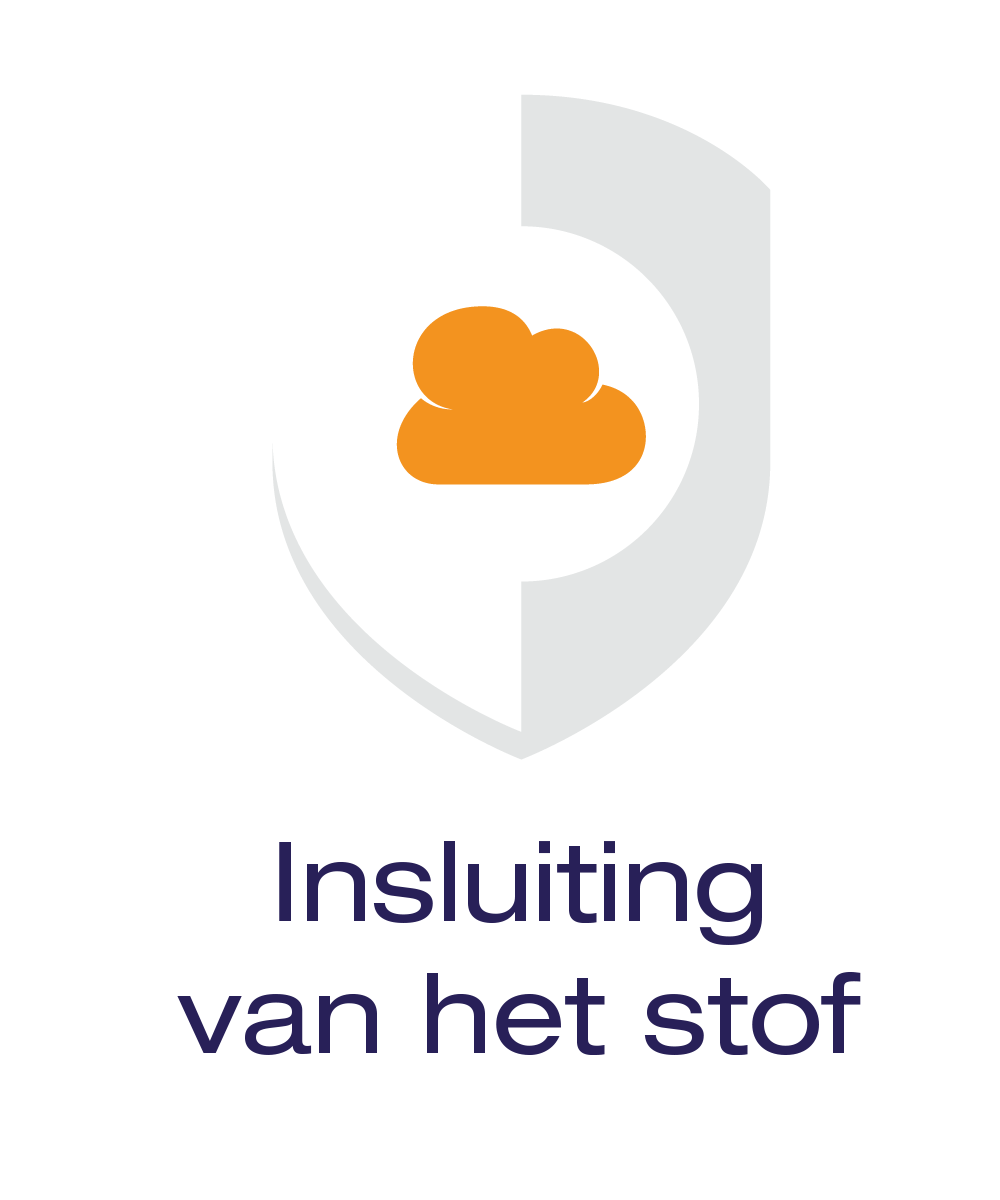 Insluiting van het stof